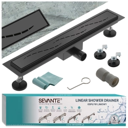 Odpływ liniowy 80 cm czarny...