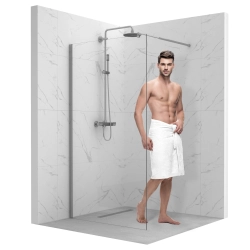Ścianka prysznicowa walk-in 90x195cm chrom...
