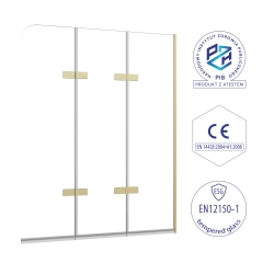 Parawan nawannowy składany trzyczęściowy 120x140cm złoty PN031 SATIS SEVANTE