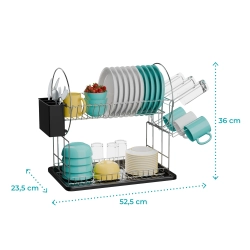 Ociekacz kuchenny dwupoziomowy czarny OK001 SEVANTE