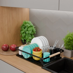 Ociekacz kuchenny jednopoziomowy czarny OK011 SEVANTE