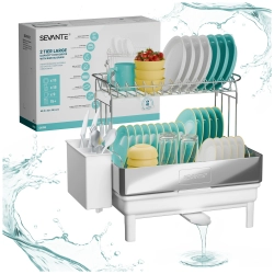 Ociekacz kuchenny dwupoziomowy biały OK008 SEVANTE