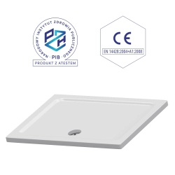 Brodzik prysznicowy prostokątny 100x70cm biały z syfonem BR029 SLIM SEVANTE