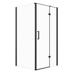 Kabina prysznicowa prostokątna 100x80cm czarna ze wspornikiem KB086 ROSA SEVANTE
