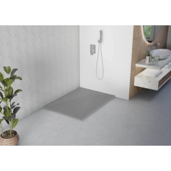 Brodzik prysznicowy prostokątny 120X70cm szary z syfonem BR112 STONE SEVANTE