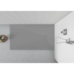 Brodzik prysznicowy prostokątny 140X70cm szary z syfonem BR113 STONE SEVANTE