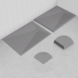 Brodzik prysznicowy prostokątny 120X90cm szary z syfonem BR133 STONE SEVANTE