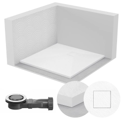 Brodzik prysznicowy kwadratowy 90x90cm biały z...
