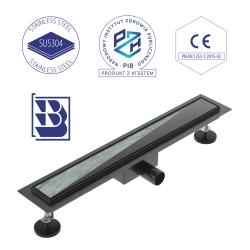 Odpływ liniowy 80 cm czarny OL004 FLAT SEVANTE