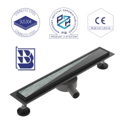 Odpływ liniowy obrotowy 70 cm czarny OL019 FLAT SEVANTE