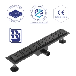 Odpływ liniowy 80 cm czarny OL004 FLAT SEVANTE