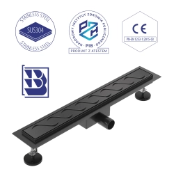 Odpływ liniowy 60 cm czarny OL002 FLAT SEVANTE