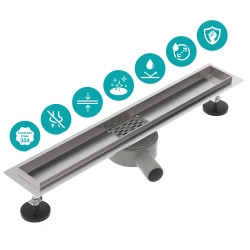 Korpus odpływu liniowego obrotowy 60 cm inox OL025 FLAT SEVANTE