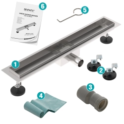 Korpus odpływu liniowego 110 cm inox OL015 FLAT SEVANTE