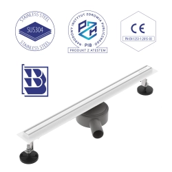 Odpływ liniowy obrotowy 50 cm biały OL045 SLIM SEVANTE