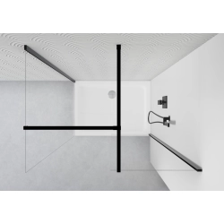 Wspornik do kabiny krzyżowy 60x80cm BLACK WS014 SEVANTE