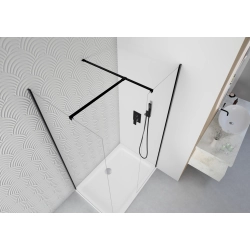 Wspornik do kabiny krzyżowy 60x80cm BLACK WS014 SEVANTE