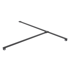 Wspornik do kabiny krzyżowy 60x80cm BLACK WS014 SEVANTE