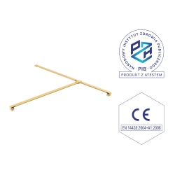Wspornik do kabiny krzyżowy 60x80cm GOLD WS015 SEVANTE