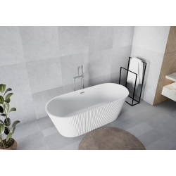 Wanna wolnostojąca ryflowana uniwersalna z syfonem 170x75x56 cm DOLCE WW30 SEVANTE