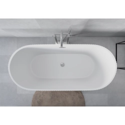 Wanna wolnostojąca ryflowana uniwersalna z syfonem 170x75x56 cm DOLCE WW30 SEVANTE