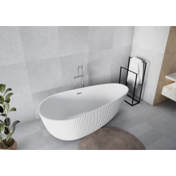 Wanna wolnostojąca ryflowana uniwersalna z syfonem 170x85x58 cm RIVIERA WW032 SEVANTE