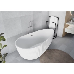Wanna wolnostojąca ryflowana uniwersalna z syfonem 170x85x58 cm RIVIERA WW032 SEVANTE