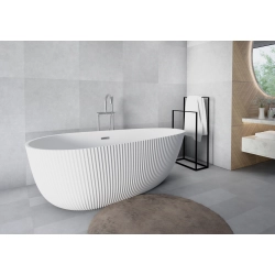 Wanna wolnostojąca ryflowana uniwersalna z syfonem 170x85x58 cm RIVIERA WW032 SEVANTE