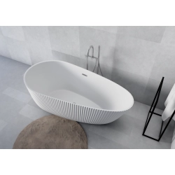 Wanna wolnostojąca ryflowana uniwersalna z syfonem 170x85x58 cm RIVIERA WW032 SEVANTE