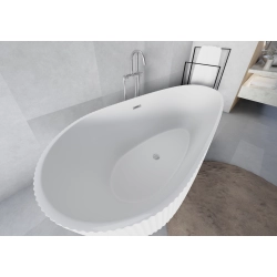 Wanna wolnostojąca ryflowana uniwersalna z syfonem 170x85x58 cm RIVIERA WW032 SEVANTE