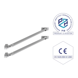 Wsporniki kątowe do kabiny 45 cm chrom WS016 2szt SEVANTE
