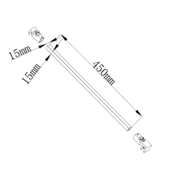 Wsporniki kątowe do kabiny 45 cm chrom WS016 2szt SEVANTE