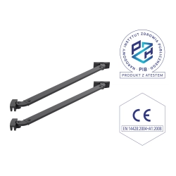 Wsporniki kątowe do kabiny 45 cm czarne WS017 2szt SEVANTE