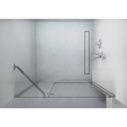 Drzwi prysznicowe do wnęki uchylne 80x190cm chrom SW074 ISALO SEVANTE