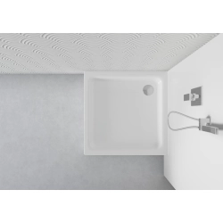 Brodzik prysznicowy kwadratowy 100x100cm biały z syfonem BR142 COMFORT SEVANTE