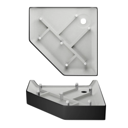 Brodzik prysznicowy pięciokątny 90x90cm czarny z syfonem BR150 COMFORT SEVANTE