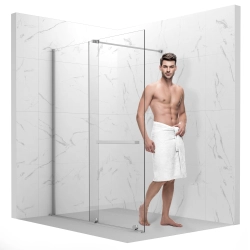 Ścianka prysznicowa walk-in 120x195cm chrom...