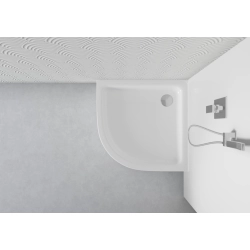 Brodzik prysznicowy półokrągły 100x100cm biały z syfonem BR155 COMFORT SEVANTE