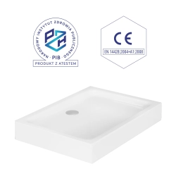 Brodzik prysznicowy prostokątny 90x100cm biały z syfonem BR167 COMFORT SEVANTE