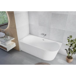 Wanna wolnostojąca ryflowana lewostronna z syfonem 170x80x58 cm BELLAGIO WW29 SEVANTE