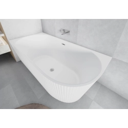 Wanna wolnostojąca ryflowana lewostronna z syfonem 170x80x58 cm BELLAGIO WW029 SEVANTE