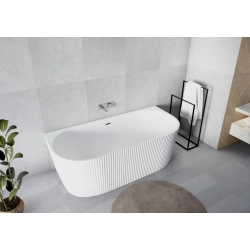 Wanna wolnostojąca ryflowana uniwersalna z syfonem 170x80x58 cm BELLAGIO WW33 SEVANTE
