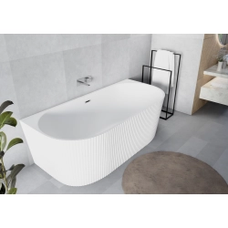 Wanna wolnostojąca ryflowana uniwersalna z syfonem 170x80x58 cm BELLAGIO WW033 SEVANTE