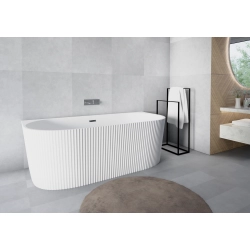 Wanna wolnostojąca ryflowana uniwersalna z syfonem 170x80x58 cm BELLAGIO WW033 SEVANTE