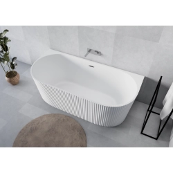 Wanna wolnostojąca ryflowana uniwersalna z syfonem 170x80x58 cm BELLAGIO WW033 SEVANTE