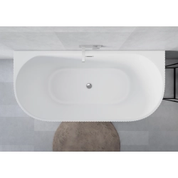 Wanna wolnostojąca ryflowana uniwersalna z syfonem 170x80x58 cm BELLAGIO WW033 SEVANTE