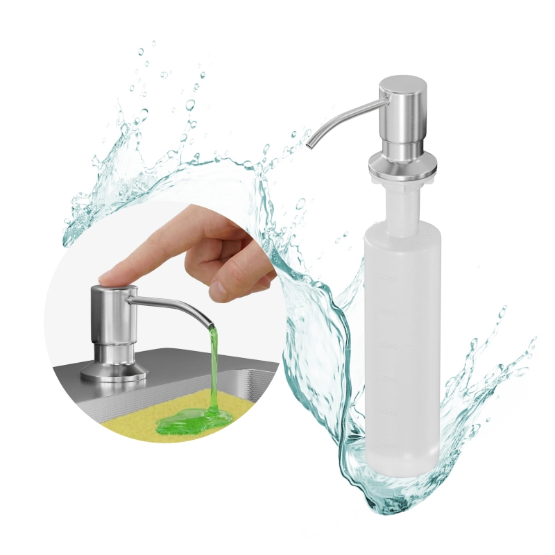 Dozownik płynu do mycia naczyń 300ml satynowy AZK003 SEVANTE