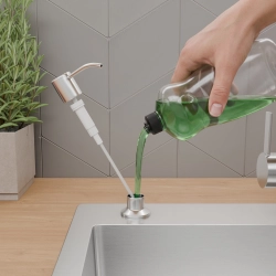 Dozownik płynu do mycia naczyń 300ml satynowy AZK003 SEVANTE