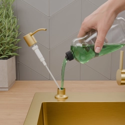 Dozownik płynu do mycia naczyń 300ml złoty AZK005 SEVANTE