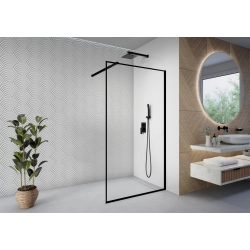 Ścianka prysznicowa walk-in 70x195cm czarna SP01 MASTI SEVANTE